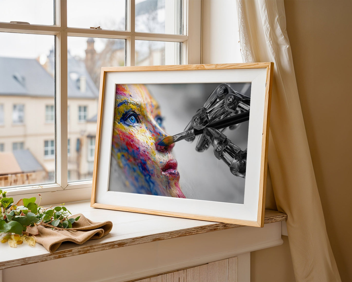Robotic Hand Painting Art – A3 Unframed Canvas Print - Inkscape