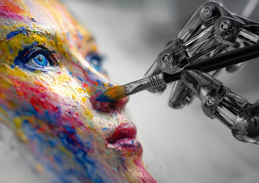 Robotic Hand Painting Art – A3 Unframed Canvas Print - Inkscape