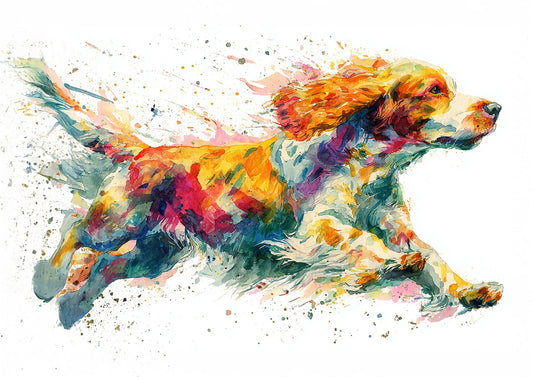 Springer Spaniel Wall Art Print – A3 Unframed Dog Art also other sizes. - Inkscape