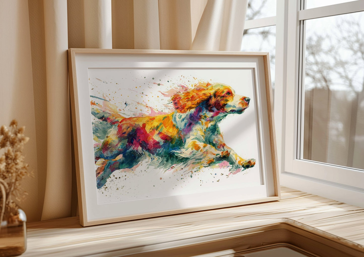 Springer Spaniel Wall Art Print – A3 Unframed Dog Art also other sizes. - Inkscape