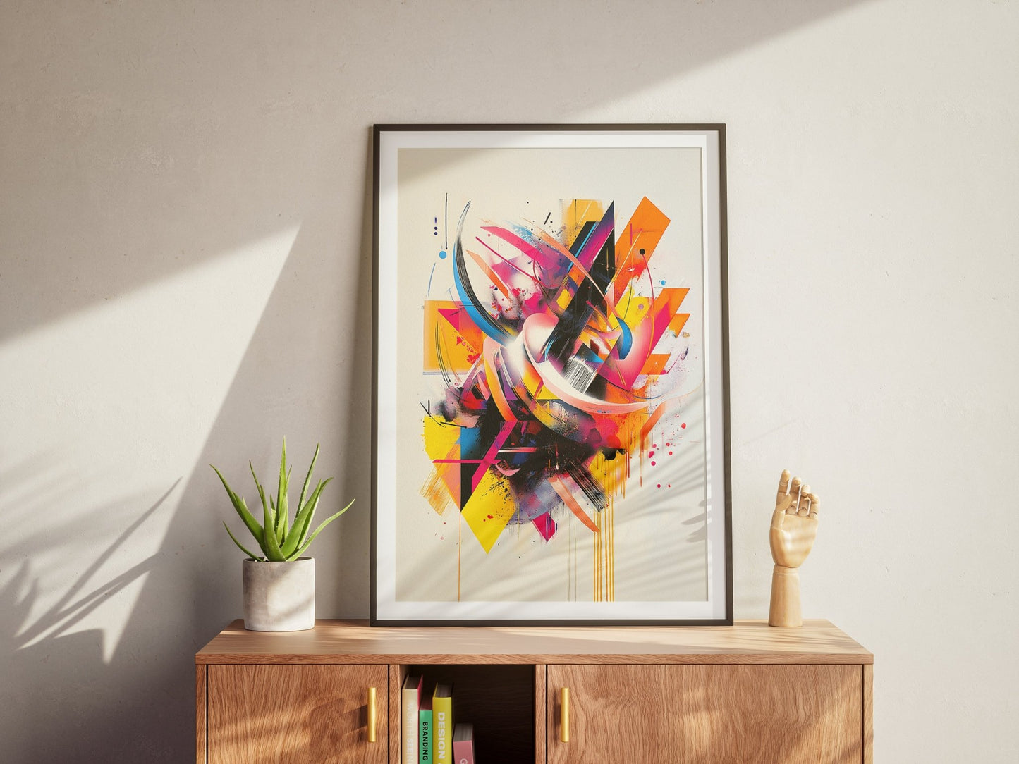 Vibrant Abstract Wall Art – A3 Unframed Canvas Print - Inkscape