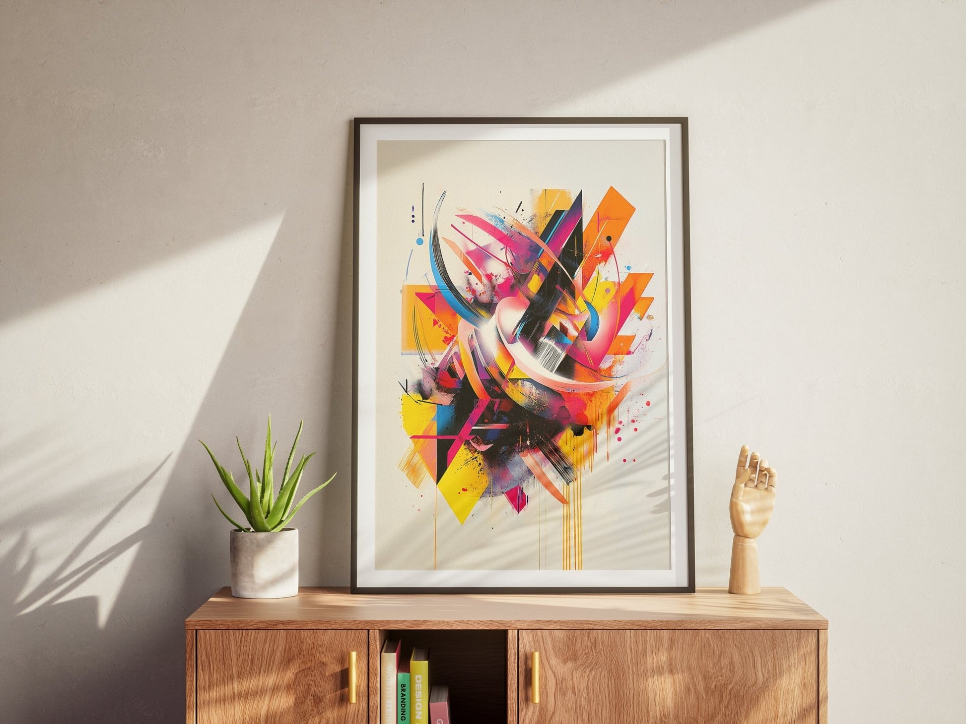 Vibrant Abstract Wall Art – A3 Unframed Canvas Print - Inkscape