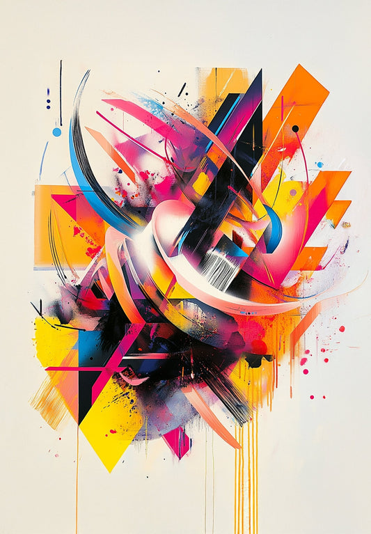 Vibrant Abstract Wall Art – A3 Unframed Canvas Print - Inkscape
