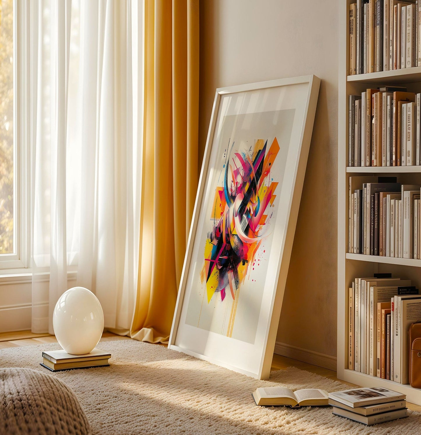 Vibrant Abstract Wall Art – A3 Unframed Canvas Print - Inkscape