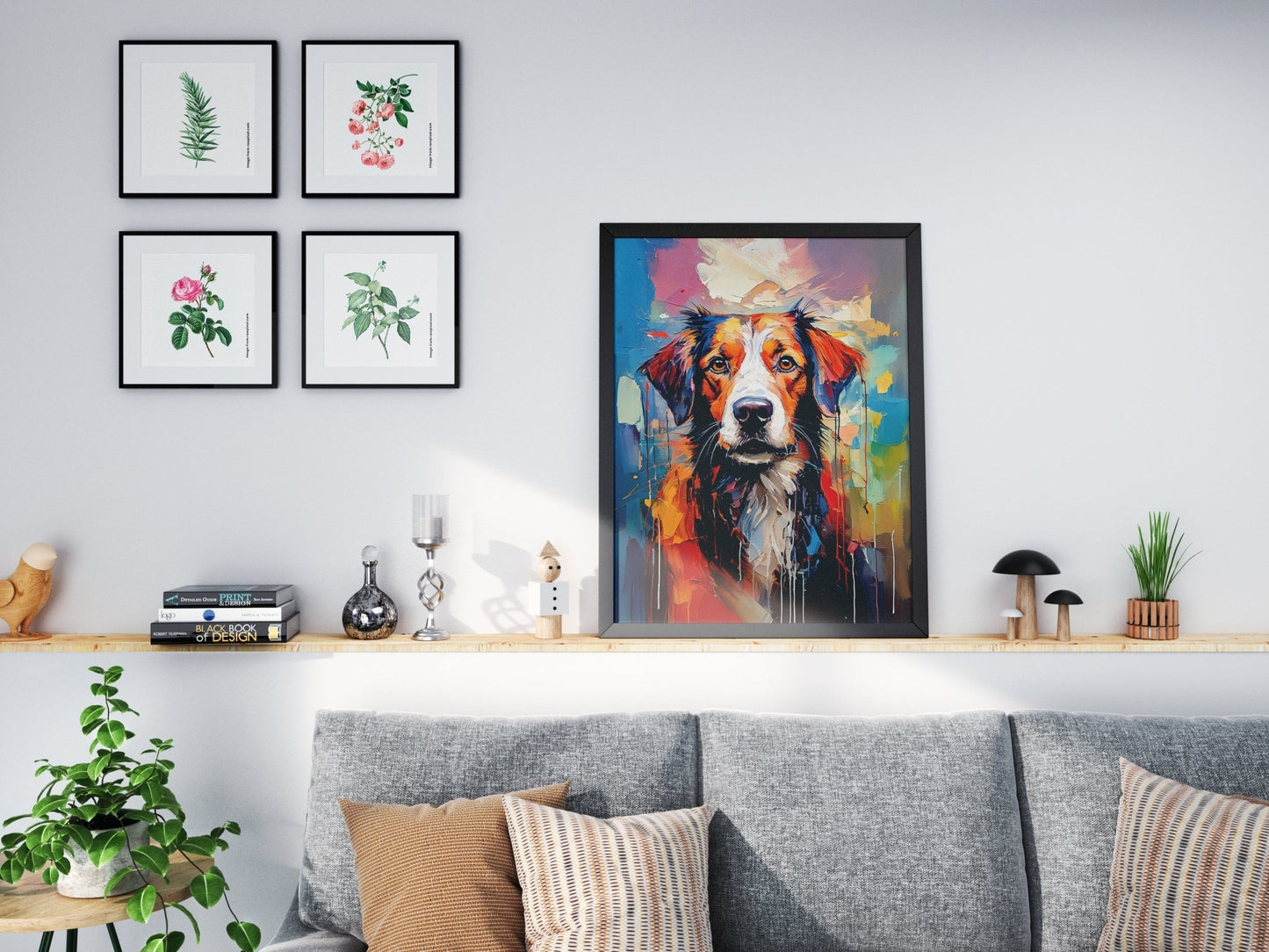 Vibrant Abstract Wall Art – A3 Unframed Cotton Canvas Print - Inkscape