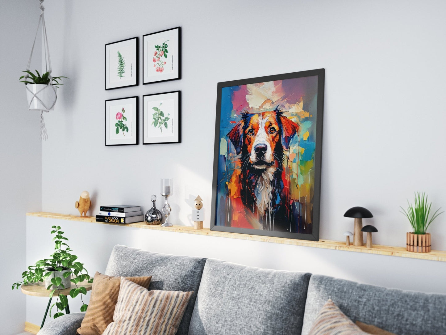 Vibrant Abstract Wall Art – A3 Unframed Cotton Canvas Print - Inkscape