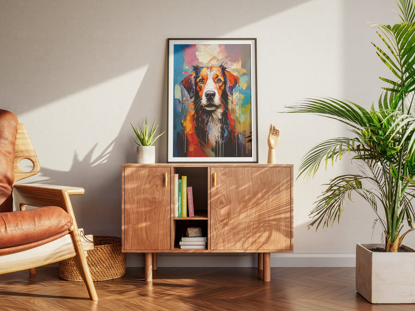 Vibrant Abstract Wall Art – A3 Unframed Cotton Canvas Print - Inkscape