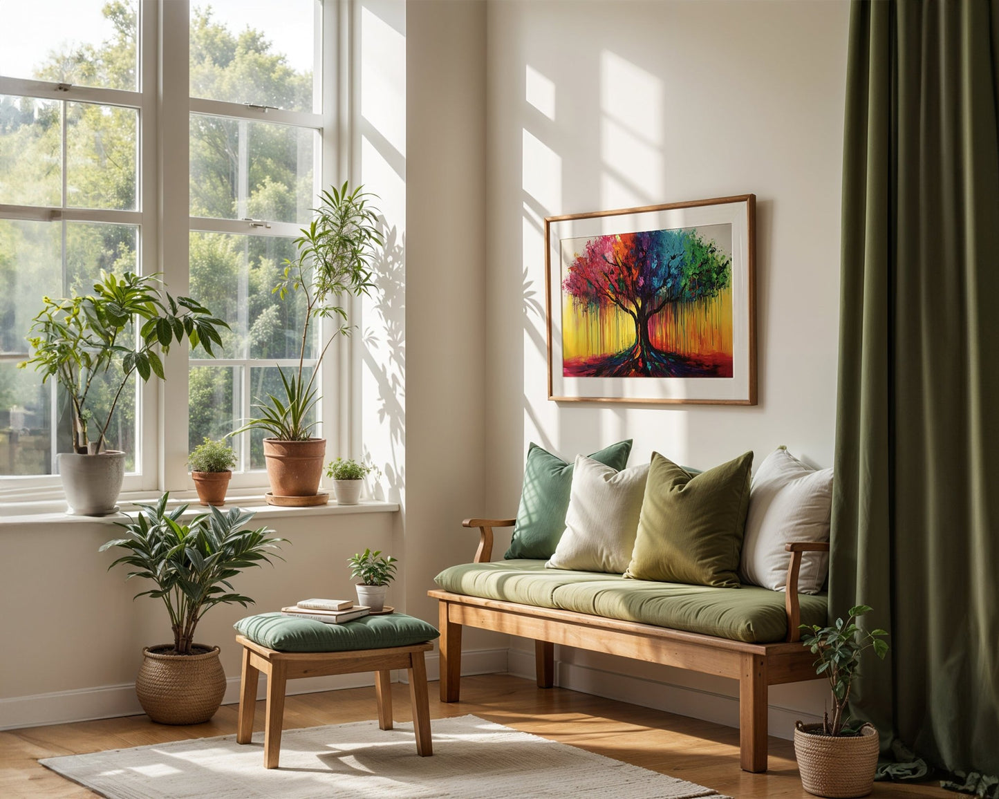 Vibrant Tree of Life Abstract Art Print - A3 Canvas Wall Art, Multiple Sizes Available - Inkscape