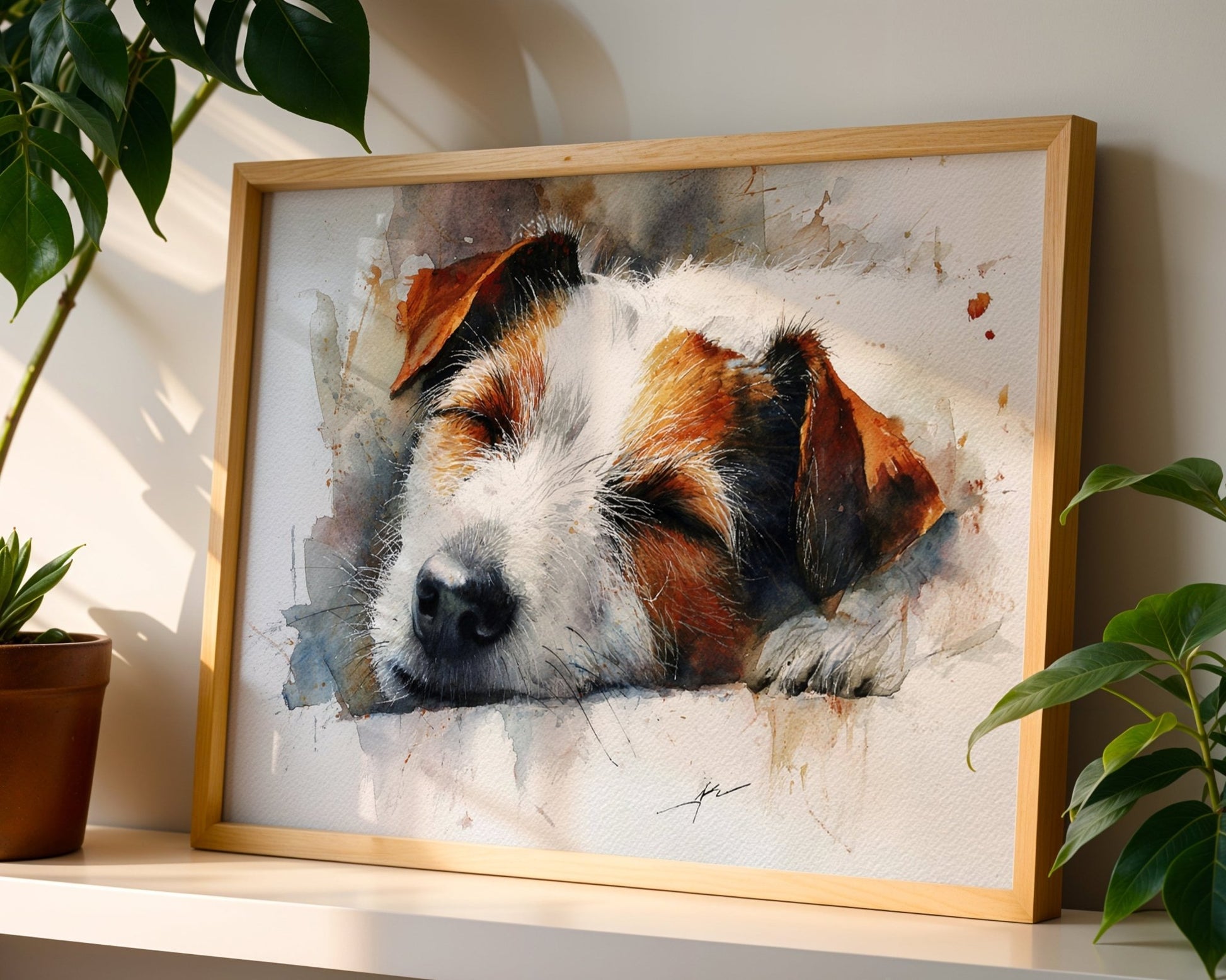 Watercolor Jack Russell Wall Art – A3 Unframed Print - Inkscape